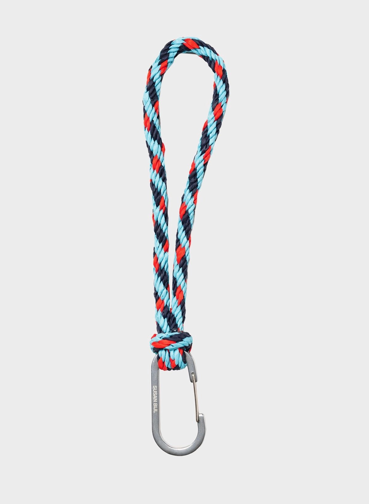 Susan Bijl The New Kumihimo Keychain Key Blue & Red Alert
