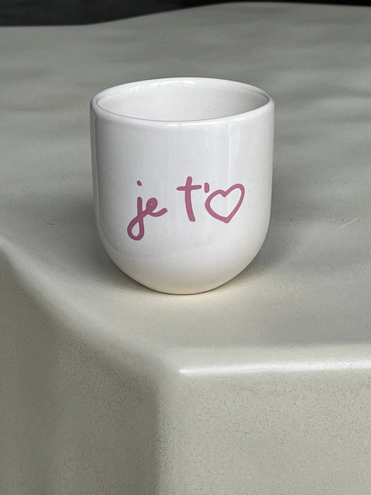 Sisi Cups - 'Je t'<3' - Roze